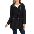 thumbnail image 1 of Ma Croix Womens Lightweight Parka Fur Lined Coat Hooded Anorak Jacket, 1 of 6