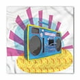 thumbnail image 1 of 70s Party Bandana, Boom Box Pop Art Dance, Unisex Head and Neck Tie, by Ambesonne, 1 of 2