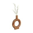 thumbnail image 5 of Mango Wood Decorative Vase - Handcrafted Round Hollow Design - Modern Minimalist Home Decor - Rustic Brown Finish - Ideal for Living Room, Bedroom, Office & More - 18" Brown, 5 of 11