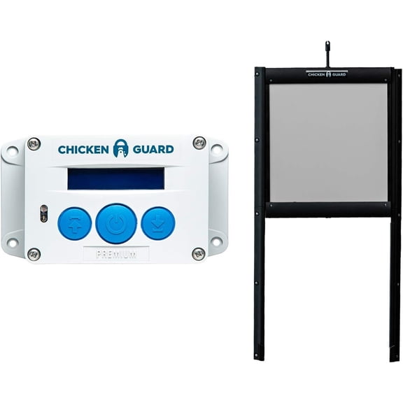 ChickenGuard Premium Automatic Chicken Coop Self-Locking Door Kit, Door Included