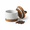 White-5 fl.oz, variant on Grey 5 fl.oz Ceramic Food Storage Canister with Wooden Lid for Countertop