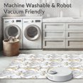 thumbnail image 5 of ODIKA 3'x5' Machine Washable Non-Slip Area Rug, Interlocking Latticework Vine Motif with Delicate Botanical Detailing High Traffic Rug, White, 526056, 5 of 5