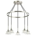 thumbnail image 2 of Woodbridge Lighting Christina 5-Light Glass & Steel Chandelier in Satin Nickel, 2 of 5