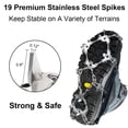 thumbnail image 3 of Crampons Ice Cleats Traction Snow Grips for Women Men Kids Anti Slip 19 Spikes Safe Protect for Hiking Fishing Walking Climbing Mountaineering - 2Pairs, 3 of 6