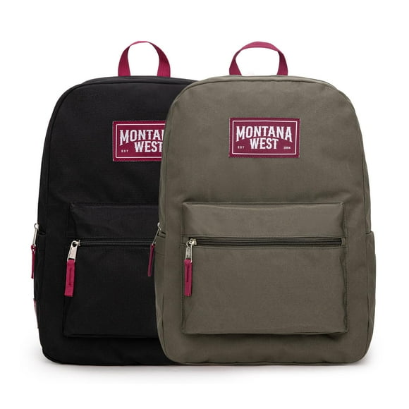 Mochila Montana West, 2 unidades, ligera, universitaria, 26 x 12 x 40 cm