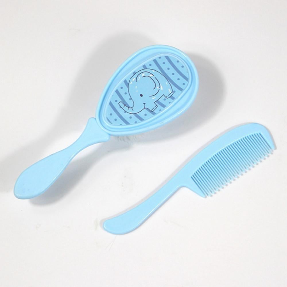 Baby Hair Brush and Comb Set for Newborn and Toddler Boy or Girl - Durable  Plastic Baby Hair Brush for Cradle Cap 