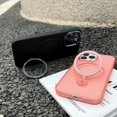 thumbnail image 3 of iPhone 14 Pro Max Case,[Compatible with Magsafe] with Stand Lightweight and Translucent Matte Back Soft Edge Shockproof Protective Case Girls Women Black, 3 of 16
