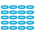 thumbnail image 1 of Uxcell 20Pcs Silicone Rubber Bands Non-slip Elastic Rubber Wrapping Bands Light Blue, 1 of 6
