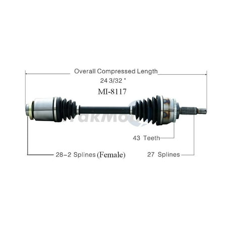 CV Axle Shaft Fits select: 1997-2004 MITSUBISHI DIAMANTE