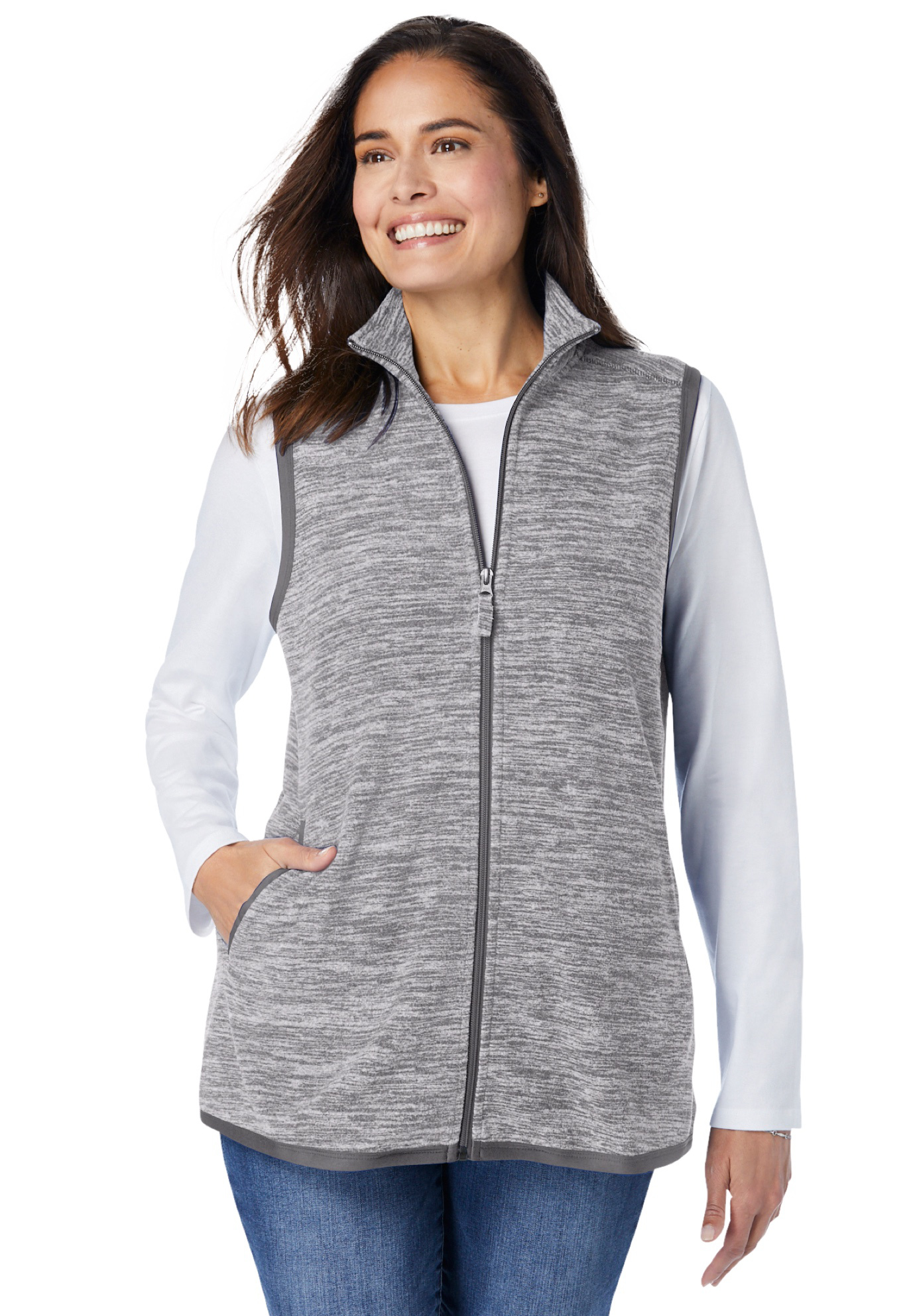 Zip-Front Microfleece Vest Vest 