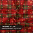 thumbnail image 4 of Christmas Table Cloth Red Christmas Plaid Tablecloth Round 70 Inch Snowflake Tablecloth Winter Table Cloth for Home Parties Dinner Picnic Dining Kitchen Decor, 4 of 6