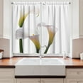 thumbnail image 2 of Flower Curtains 2 Panels Set, Lilac Colored Bouquet Pure Calming Relaxing Modern Floral Design Photo Image, Window Drapes for Living Room Bedroom, 55W X 39L Inches, White and Green, by Ambesonne, 2 of 3