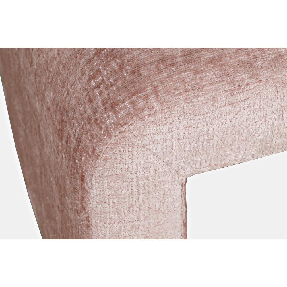 Jofran Sophia Modern Luxury Curved Upholstered Jacquard Petite Ottoman Bench - Set of 2