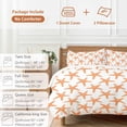 thumbnail image 6 of 3 Piece Orange Beach Starfish Duvet Cover Set Queen Size,Microfiber Comforter/Quilt Cover with Corner Ties and 2 Pillowcases,Summer Ocean Nautical Coastal All Season Soft Bedding with Zipper Closure, 6 of 8