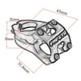 thumbnail image 3 of Vástago de bicicleta de 31,8 mm Vástago de manillar corto para bicicleta de carretera MTB de aluminio de 45 mm (plata), 3 of 4