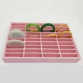 thumbnail image 2 of Velvet Tray Box with 40 Slot Bangle Bracelets Display Jewelry Case Organizer Pink, 2 of 7