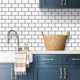 thumbnail image 4 of Pegatinas de pared de metro, despegables y adhesivas, papel tapiz de vinilo de ladrillo 3D, calcomanías de pared para salpicadero de baño y cocina, 10 hojas, 4 of 5