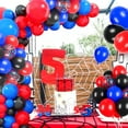 thumbnail image 3 of Neasyth 60Pcs Spider Balloons 12 Inch Blue Black Red Balloons Birthday Party Supplies Latex Helium Balloons Baby Shower Favors, 3 of 7