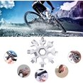 thumbnail image 2 of 18-in-1 Snowflake Multi-Tool, Stainless Steel Multitool Card Combination Compact Portable Outdoor Products Snowflake Tool Card, 2 of 5