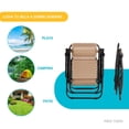 thumbnail image 4 of Silla Camastro Plegable Elly Decor Tecnologia Gravedad Cero Reclinable con sombrilla beige 6.49 pulg, 4 of 10