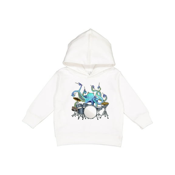 Inktastic Cute Blue Octopus Drumming Toddler Hoodie