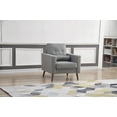 thumbnail image 2 of Light Gray Stationary Fabric Tufted Back Chair with Arm Pillow, 2 of 2
