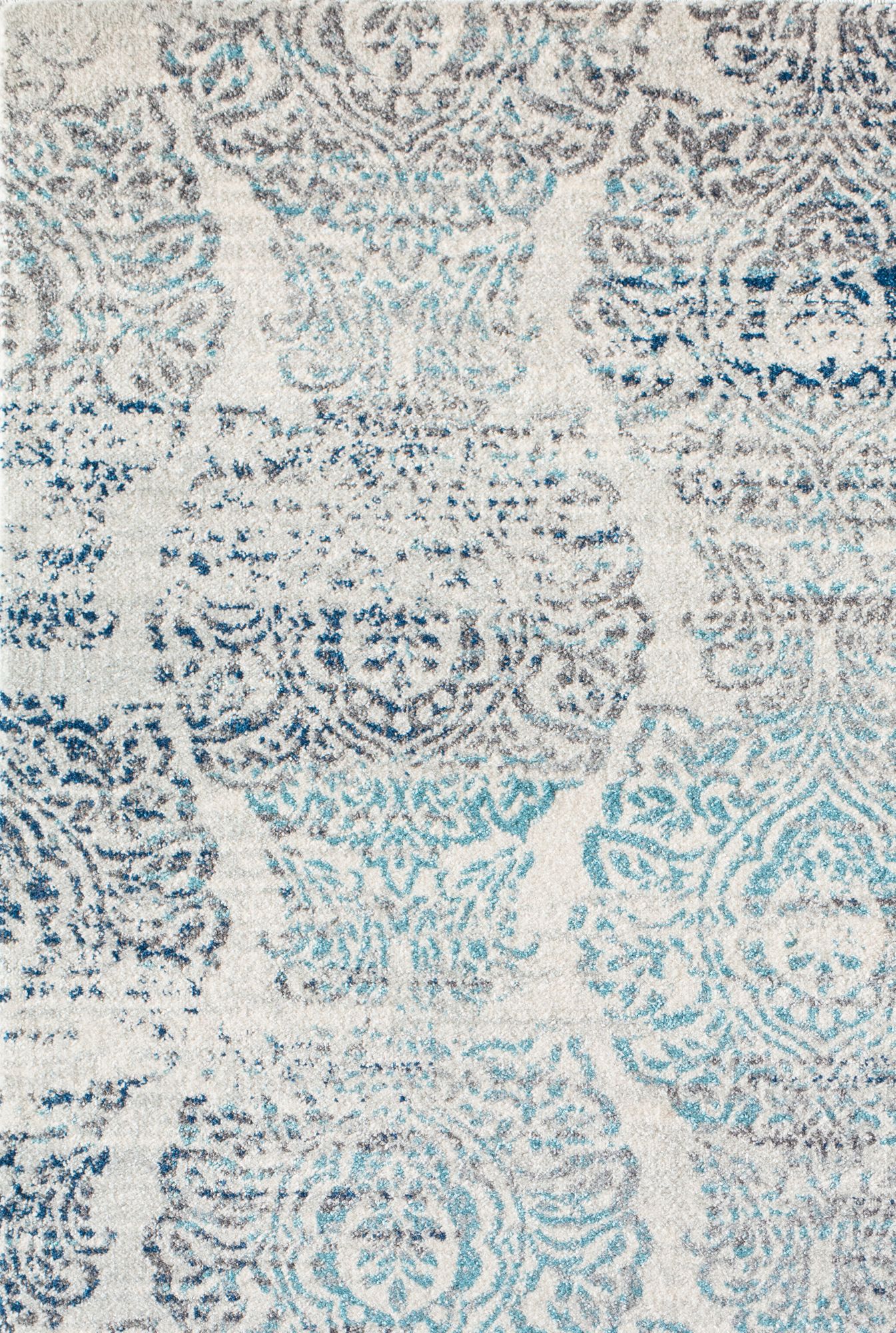 Rugs America Aurea KA10A Dove Slate Geometric Contemporary Blue Area Rug, 8'x10'