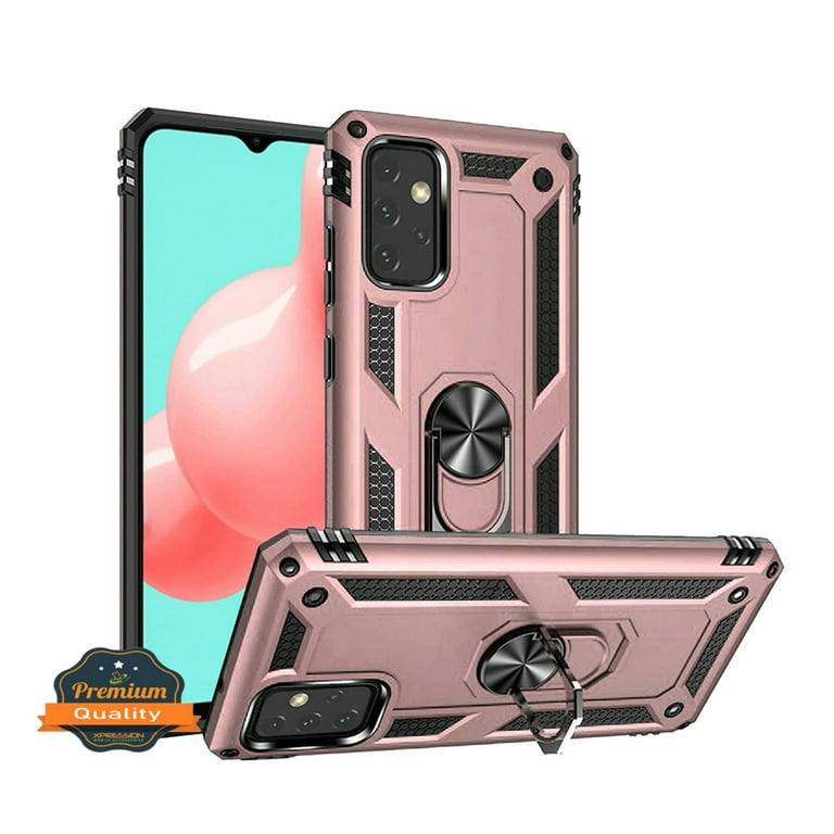 Samsung Galaxy A25 5G Military Grade Armor, Double-Layered Shockproof Case  with Ring Kickstand, Rose Gold - Walmart.com