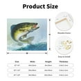 thumbnail image 2 of Logiee Largemouth Bass jumps out of water Print Canvas Wall Art ,Art Poster,Canvas Decorative Picture,Decor Wall Pictures for Living Room Bedroom Bathroom,Ready to Hang, 2 of 6