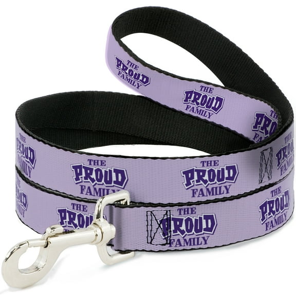 Disney Pet Leash, Dog Leash, The Proud Family Title Logo Purples, 4 Feet Long 0.5 Inch Wide