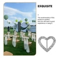 thumbnail image 2 of Shisuyan 20Pcs Chair Sash Buckles Heart Shaped Rhinestone Ribbon Buckle Versatile Scarf Buckle, 2 of 8