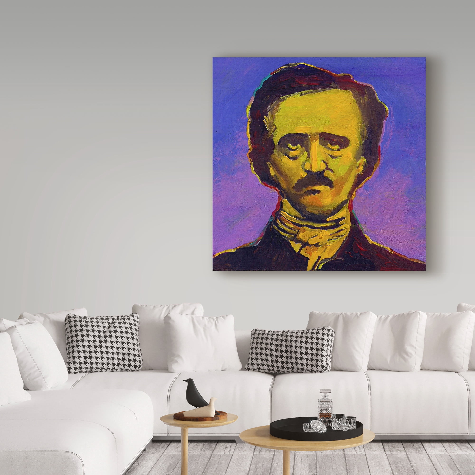 Trademark Fine Art 'Edgar Allan Poe' Canvas Art by Howie Green