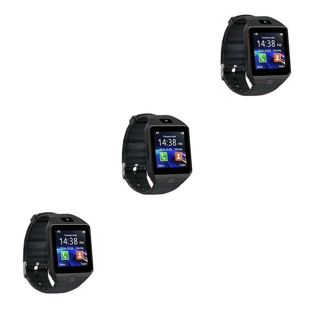maskred 1 2 3 Watch Smart DZ09 Wristwatch 1.56 inch Touch Screen Bracelet Multimedia Phone Remote Electronic Equipment Black 3PCS Walmart