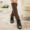 thumbnail image 2 of Vinsonshop Knit Leg Warmers Cute Boot Socks Leg Warmers Y2k Cute Leg Warmers Knit Socks Knitted Socks Women Warm Socks for Women Khaki One Size, 2 of 4