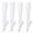 White, variant on Knee High Socks for Women – 4 Pairs Solid & Striped Color Cotton Long Socks, Size 6-10