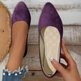 thumbnail image 2 of Domzle 2026 New Flat Shoes for Women Pointed Toe Pumps Shoes Faux Suede Ballets Flats Comfortable Soft Ballet Dressy Slip on Walking Ballerina Shoe Dark Purple, 2 of 4