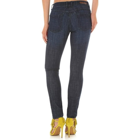 - Wrangler Women's Destructed Dark Skinny Jeans - 09Mwssp (1 x 33L, Indigo)