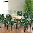 thumbnail image 3 of Leopard Floral Dining Chair Slipcover 6 Pack Watercolor Seamless Pattern with Tropical Leaves Palms Monstera Passion Fruit Al Dining Chair Slipcover Stretchable for Kitchen,Hotel,Rest, 3 of 5