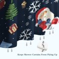 thumbnail image 6 of Dark Blue Christmas Santa Pattern Shower Curtain 36"x72" ,Bathroom Decorative Shower Curtains Set with 12 Hooks,Modern Waterproof Washable Shower Curtain, 6 of 6