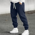 thumbnail image 2 of Sweatpants for Men Drawstring Lined Cuffed Sweatpants | Fall Winter Bottom, Moisture Wicking, Exercise Jogging Pants, Warm Soft , Big and Tall Joggers with Pockets, 2XL, 2 of 7