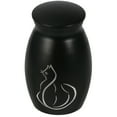 thumbnail image 2 of Pot d'Urnes Funéraire en Acier Inoxydable pour Animaux de Compagnie, Pot d'Urnes Imprimé pour Chaton avec Couvercles à Vis (Noir), 2 of 8