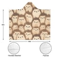 thumbnail image 3 of Wearable Blanket,Cute Hedgehog Pattern Hooded Wearable Sherpa Blanket for Adults & Teens,Winter Poncho Shawl Wrap Cape Thick Warm,50"x60", 3 of 5
