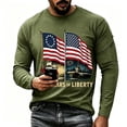 thumbnail image 4 of Mens 250 Anniversary USA Shirt Long Sleeve Graphic Tee American Flag Artwork Patriotic Independence Day Holiday Clothing, 4 of 4