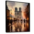 thumbnail image 2 of Designart "Claude s Vision Normandy Cathedral I" Cityscapes Floater Framed Wall Art Print, 2 of 7