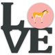 thumbnail image 1 of "Treasures Turkmenian Kulan Donkey Pink Check Metal Love wall-decor, Multicolor" Caroline's Treasures BB7854WALV, 1 of 1