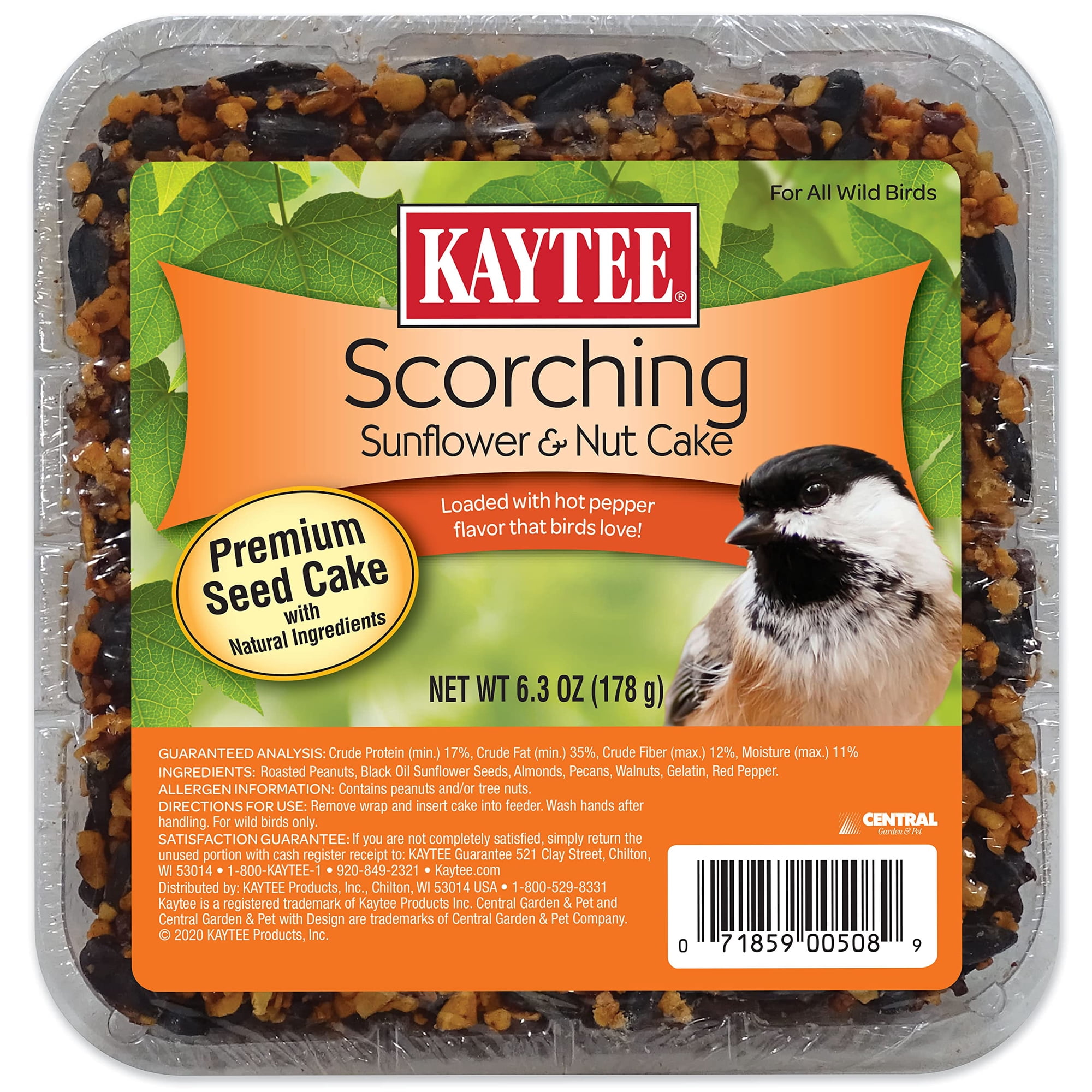 Kaytee Scorching Sunflower & Nut Cake 6.3 Ounces