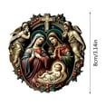 thumbnail image 3 of Uxgjfwu Acrylic Flat Nativity Scene Pendant 3 Inch Christmas Tree Hanging Ornament for Home Holiday Decor, 3 of 6