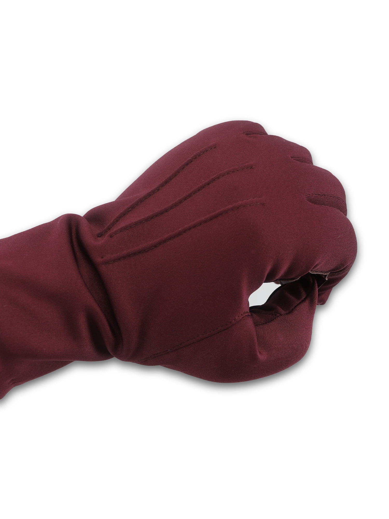 Isotoner Women's Everyday Spandex Gloves with Fleece Lining, Wine, S/M