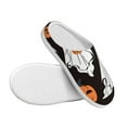 thumbnail image 3 of Daiia Halloween Ghosts And Pumpkins Print Women’s Fuzzy Slippers Memory Foam Lightweight House Shoes Cozy Loafer Flannel House Shoes-39/40, 3 of 7