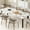 Marble, variant on KOKEBREN 78.7-Inch Dining Table with Wave Edge Design,Kitchen Table for 6-8 People,Marble Color(Only Table)